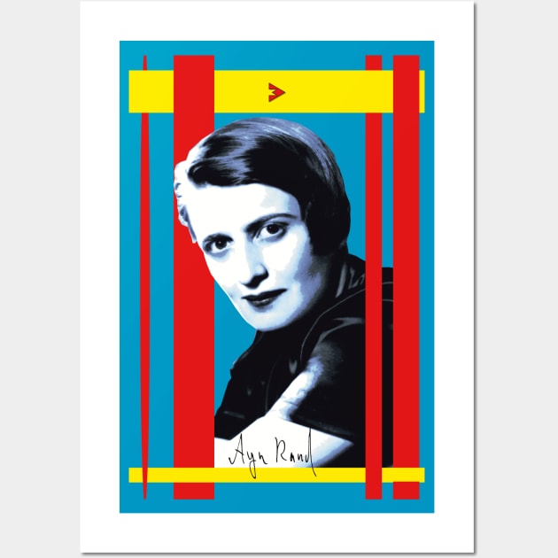 Ayn Rand Wall Art by Exile Kings 